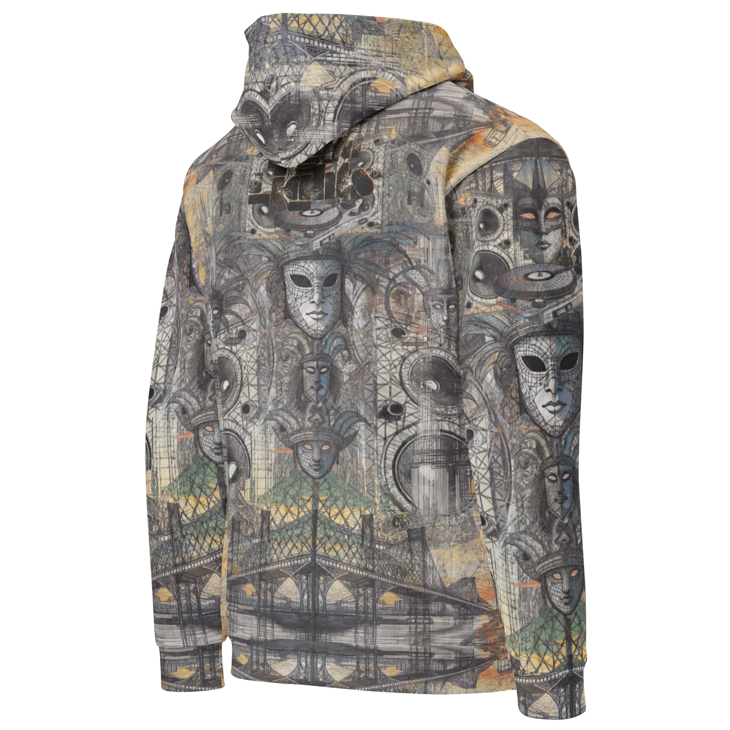 Ancient Future Masks Flip Hoodie