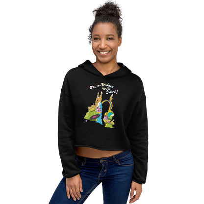 "Oh, the Bridges You'll Swirl!" Croptop Hoodie