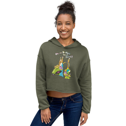 "Oh, the Bridges You'll Swirl!" Croptop Hoodie